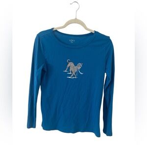 LOFT Blue Long Sleeve Tee